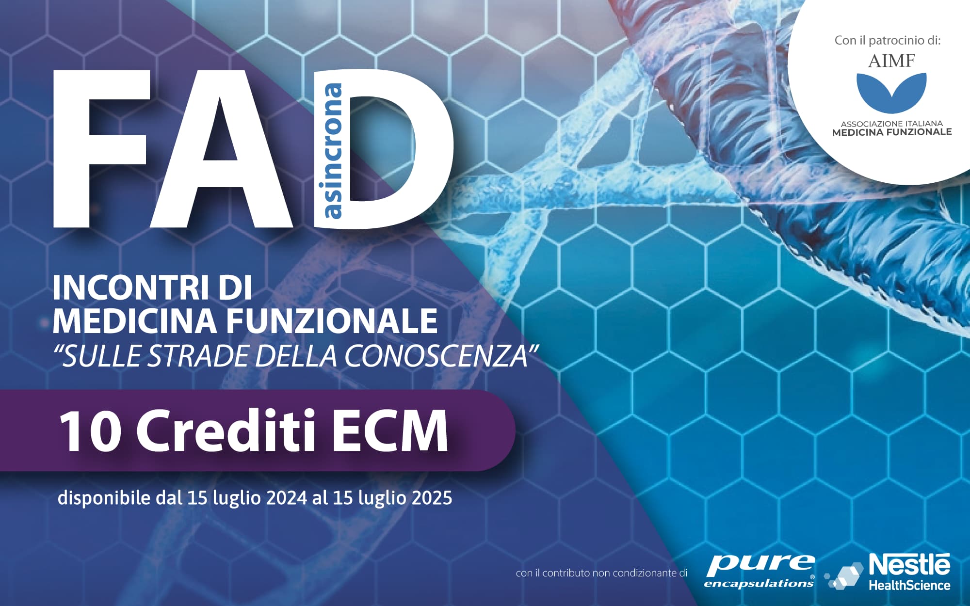 Corso gratuito FAD 10 crediti ECM – “Incontri di medicina funzionale – Sulle strade della conoscenza”