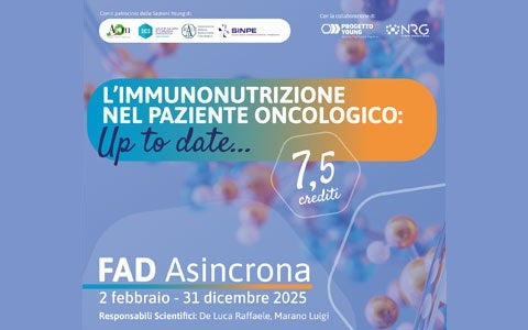 Corso Gratuito FAD 7,5 CREDITI ECM – “ L’immunonutrizione nel paziente oncologico”